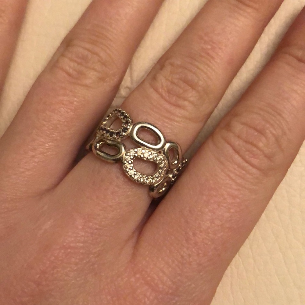 Authentic Pandora Circle of Friends Ring, Size 6